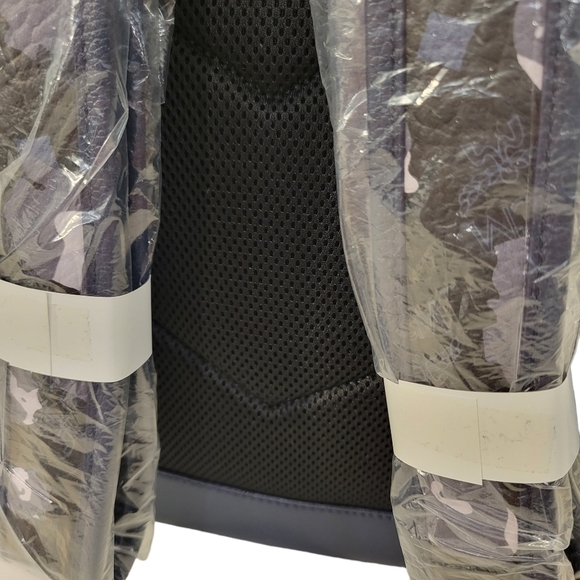 New MCM Blue & Black Camo Print Leather Stark Backpack main image 15